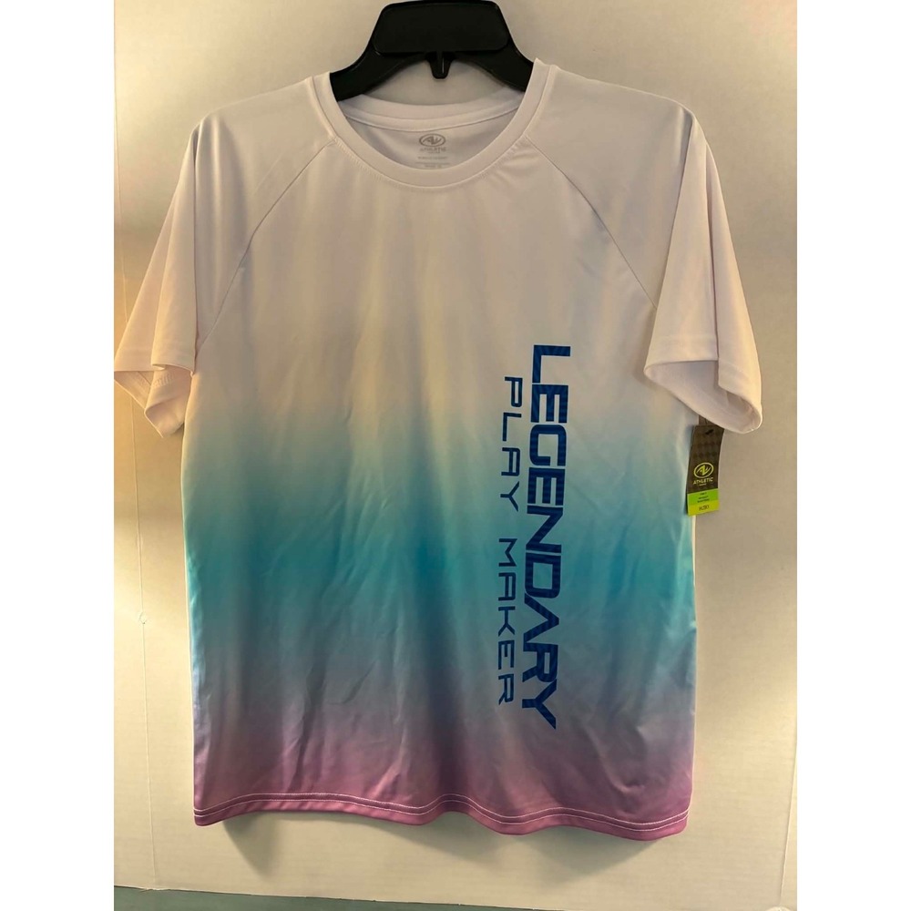 Athletic Works Boys XL 14-16 Husky‎ Legendary Playmaker Ombre DriWorks Tee NWT